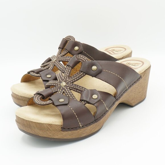 Dansko Serena Flower Cut Out Leather Sandals Women's Size 37 (EU) - Picture 1 of 9